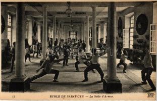 Ecole de Saint-Cyr - La Salle d'Armes / French fencing room interior