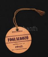 1941 Magyar Lovaregylet foglalkozó éves jegy, versenyhatárnapokkal, d:6cm