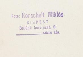 cca 1938 Korschelt Miklós (1900-1982): Esztergálás, feliratozott, pecséttel jelzett vintage fotóművé...