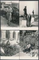 cca 1935 Balatonfüredi, tihanyi emlékképek, 11 db klf méretű fénykép, 7x7 cm és 14x9 cm közötti mére...