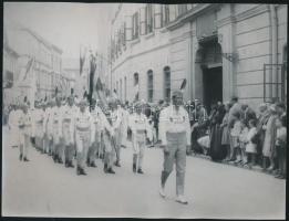 cca1935 Budapest, körmenet a budai várban, főrendi urakkal és főpapokkal, korabeli negatívokról kész...