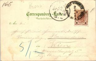 1898 Friedliche Löwen, Regel & Krug, Leipzig / Jewish businessmen, Judaica / Anti-Semitic humour