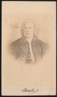 cca 1860 Johann Sebastian Bach (1685-1750) zeneszerző metszetről, vizitkártya méretben, fotóként sokszorosított portréja, 10,5x6 cm