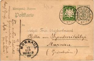 Freak man, circus show; hand-painted postcard s: K. Meissner