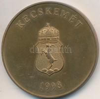 1998. "Fiatal Bőrgyógyászok XV. Fóruma / Kecskemét 1998" Br emlékérem (43mm) T:2