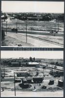 cca 1970 Budapest, az Őrs vezér tér a kezdet kezdetén, azaz a metróépítés, a lakótelepek és a bevásá...