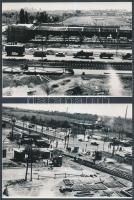 cca 1970 Budapest, az Őrs vezér tér a kezdet kezdetén, azaz a metróépítés, a lakótelepek és a bevásá...