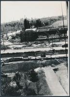 cca 1970 Budapest, az Őrs vezér tér a kezdet kezdetén, azaz a metróépítés, a lakótelepek és a bevásá...
