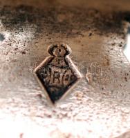 Tojástartó készlet, fém, jelzett, m:22 cm, 14×19 cm