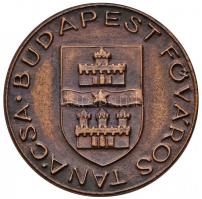 Csontos László (1925-2013) 1970. "Budapest Főváros Tanácsa" Br emlékérem (72mm) T:2,2-