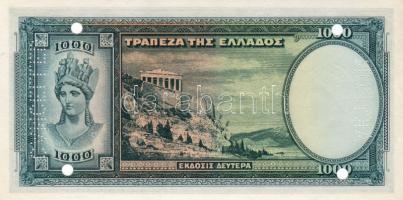 Görögország 1939. 1000Dr "SPECIMEN" (Minta) fny-sal + lyukasztással T:I