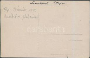 cca 1920 Budapest, Rózsák tere, plébánia templom, feliratozott privát fotólap, 14x9 cm