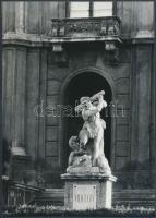 cca 1930 Budapesti szobrok, díszkutak, korabeli negatívokról készült 3 db későbbi másolat, 18x13 cm