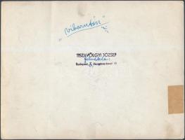 cca 1960 Vihar után egy budapesti villamossín, Tiszavölgyi József pecséttel jelzett, feliratozott, v...