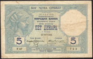 Szerbia 1916. 5D T:II