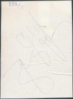 cca 1970 Bessenyei Ferenc (1919-2004) a Nemzet Színésze aláírt portréja a FŐFOTÓ színészalbumából, a...