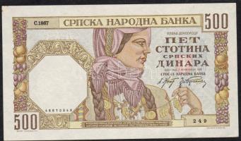 Szerbia/német megszállás 1941. 500D T:I- pici folt