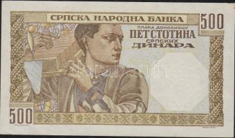 Szerbia/német megszállás 1941. 500D T:I- pici folt