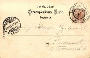 1899 SS Pannonia gőzös. Ungarische-Kroatische See-Dampfschiffahrts-Aktien-Gesellschaft / steamship o...