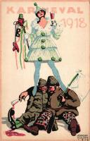 1918 Karneval. K.u.K. I. Armeekommando / WWI military propaganda s: Hermann Holzer