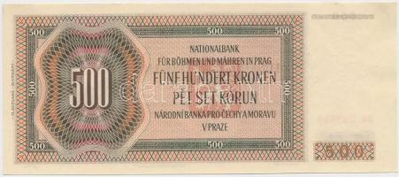 Német 3. Birodalom / Cseh-Morva Protektorátus 1942. 500K 2. kiadás T:I-
German Third Reich / Protect...