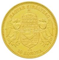 1898. 10K Au "Ferenc József" Körmöcbánya (3.37g/0.900) T:2-
Hungary 1898. 10 Korona Au &qu...