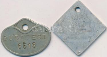 1937. "Ebvédjegy" fém + 1950. "Ebadójegy" Al T:2-