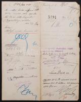 1914 Bp.VII. Király utca, Weil Ede Fiai Szalámi és Füstölthúsgyárának levele a Székesfővárosi Vízműv...