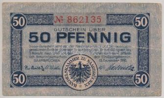 Német Birodalom / Saarbrücken 1916. 50pf T:III
German Empire / Saarbrücken 1916. 50 Pfennig C:F