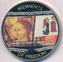 Libéria 2004. 10$ "Szabadság pillanatai - Jean d'Arc 1429" multicolor T:PP ujjlenyomat, felületi karc Liberia 2004. 10 Dollar "Moments of Freedom - Jean d'Arc 1429" multicolor C:PP fingerprint, slightly scratched