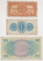 Ausztria/Nemzetközi megszállás 1944. 50gr + 1Sch + 100Sch T:III
Austria/Allied occupation 1944. 50 G...