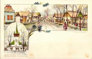 1896 Ezredéves Országos Kiállítás - 11 db megíratlan, 2 Kr díjjegyes képeslap a kiállítás alkalmából...