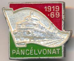 1969. "Páncélvonat 1919-69" zománcozott fém jelvény (16x19mm) T:2