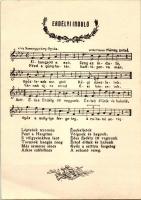 Erdélyi induló kottás képeslap; kiadja a Székely Naptárak kiadóvállalata / Transylvanian march, sheet music, patriotic propaganda