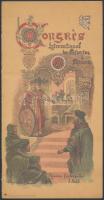 1897 Moszkva, A XII. nemzetközi orvostudományi kongresszus díszes zenei műsora és menükártyája / 1897 Moscow, XII. International Medical Congress, menu and music