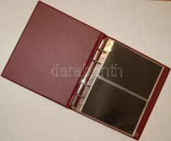 Lindner bankjegy berakó, 25 db lappal, bordó