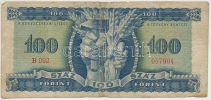 1946. 100Ft vízjeles T:III,III-
Adamo F26