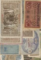 Kis hagyaték tétel egész világ, főleg régi bankjegyekből, sok jobbal, benne D.Reich, cári és szovjet orosz,Montenegró, osztrák és még sok más + 7db fém,- + 2db Ag pénz! T:I,II,III,IV