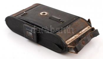 Voigtländer márkájú harmonikás fényképezőgép, saját, kissé megviselt dobozában