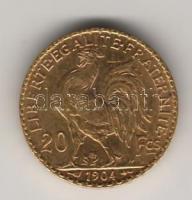 Franciaország 1904. 20Fr Au 6,4516g "Kakas" T:1/2