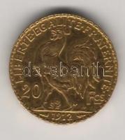 Franciaország 1912. 20Fr Au 6,4516g "Kakas" T:1/2