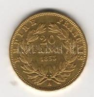 Franciaország 1853A 20Fr "III.Napoleon" Au 6,4516g  T:2/3+