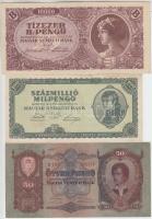 34db-os vegyes magyar pengő bankjegy tétel T:vegyes