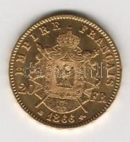 Franciaország 1866BB 20Fr "III.Napoleon" Au 6,4516g  T:1/2