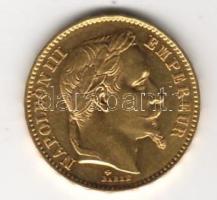 Franciaország 1867BB 20Fr "III.Napoleon" Au 6,4516g  T:1/2