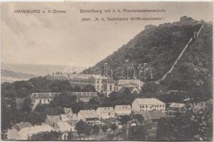 Hainburg an der Donau, Schlossberg, K.k. Pionierkadettenschule / castle, military school (EB)