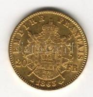 Franciaország 1863BB 20Fr "III.Napoleon" Au 6,4516g  T:2/3+