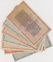 1946. 10db-os vegyes adópengő bankjegy tétel, közte fordított címeres és sorszám nélküli is T:vegyes