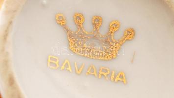 Bavaria porcelán mokkás készlet Velence motívummal, 6 db csésze, 6 db csészealj, 1 db kiöntő, 1 db c...