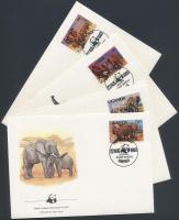 1983 WWF Afrikai elefánt sor Mi 361-364 A 4 FDC